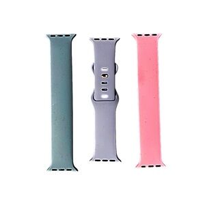 3-Piece Silicone Apple Watch Band Bundle